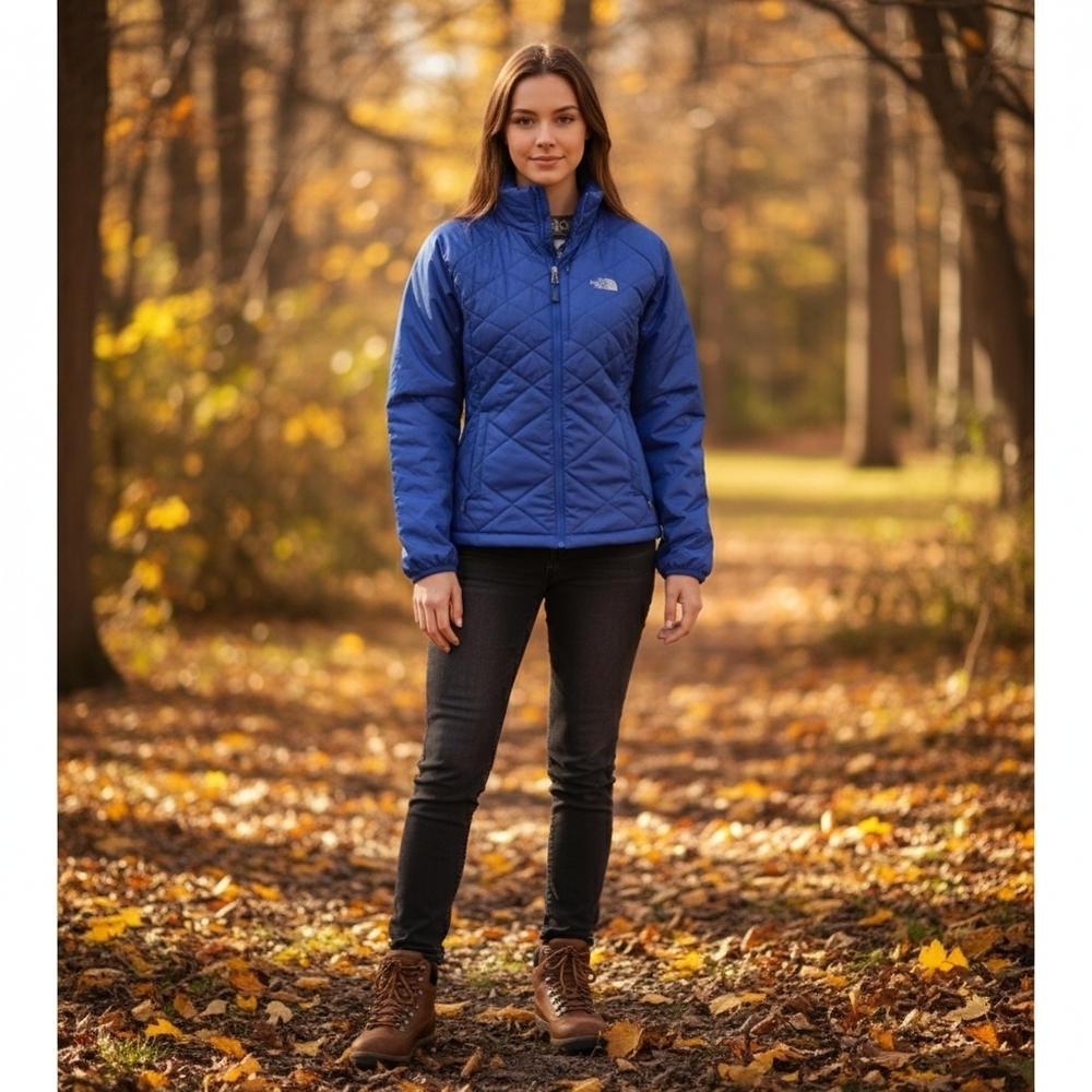 The north face blue coat size small